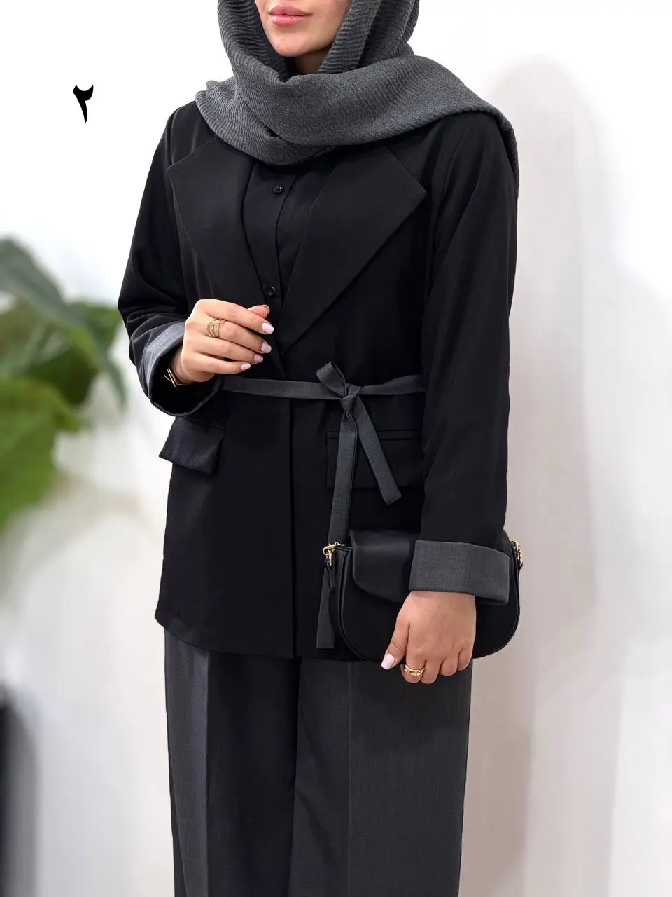 ست کت و شلوار بزیاق همراه با کمربند